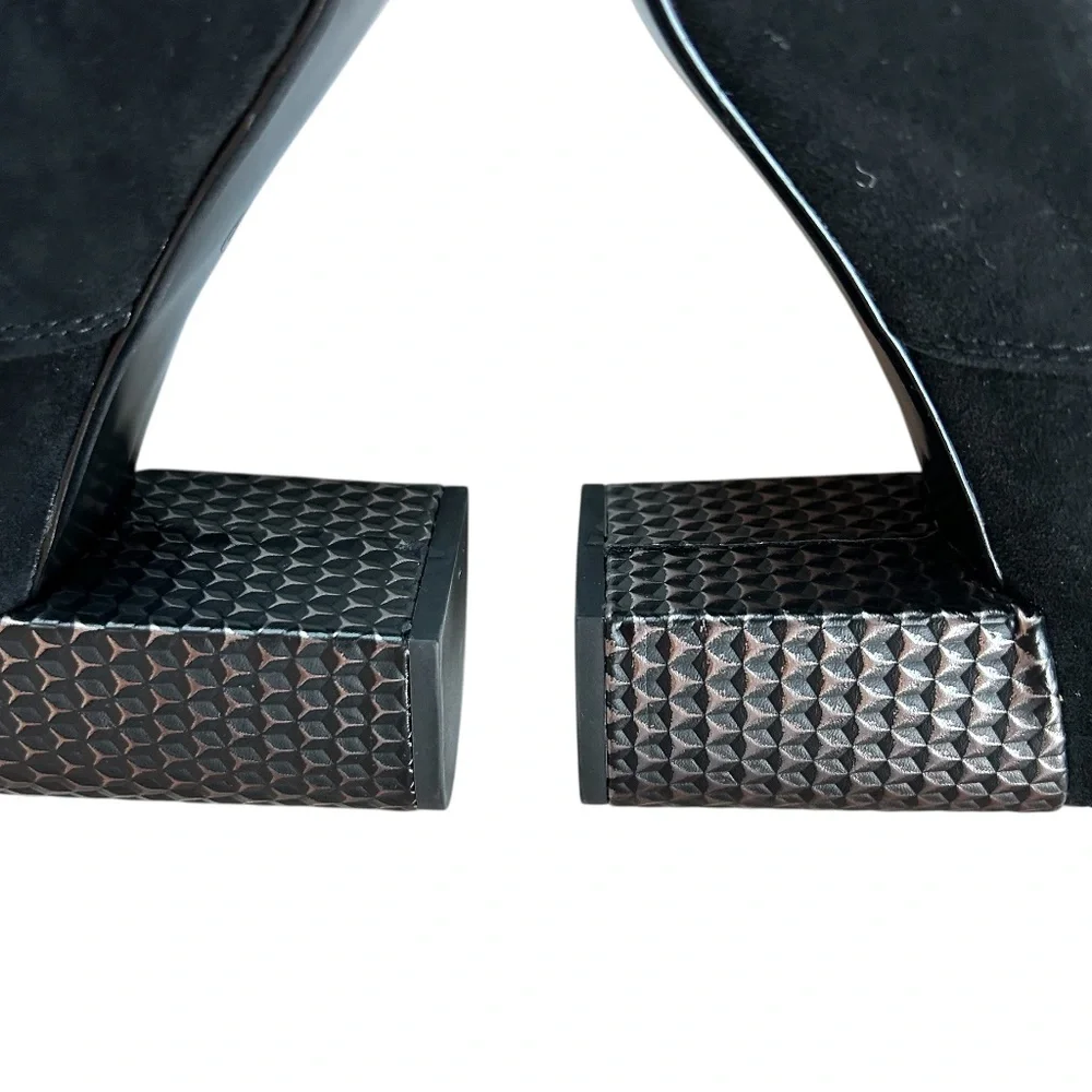 DOLCE by MOJO MOXY‎ Women’s Black Suede Ankle Boots Jeweled Studded Heel Zip 11M